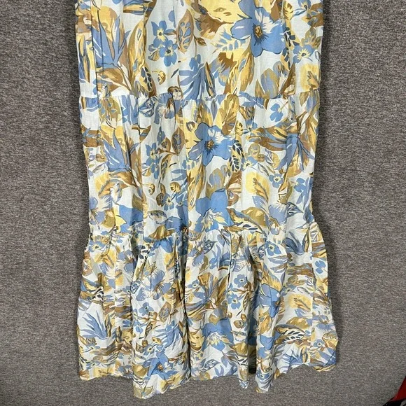 Faherty Dress Womens XS Multicolor Paradise Blossom Floral Maxi Sundress Strappy - Picture 10 of 11